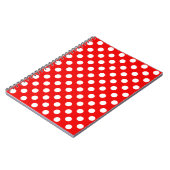 Big White Polka Dots on Flashy Red Notitieboek (Linkerzijde)