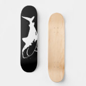 Big White Shark Persoonlijk Skateboard (Voorkant)