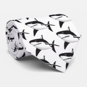 big white shark stropdas (Opgerold)