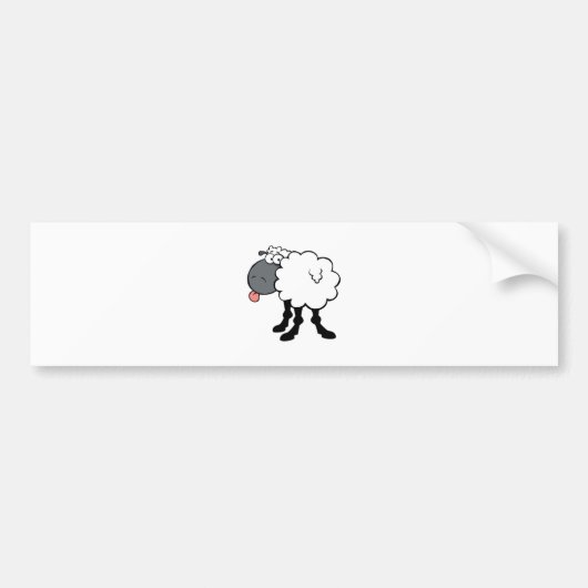 Big White Sheep Bumpersticker (Voorkant)