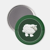Big White Sheep Magneet (Voorkant / Achterkant)