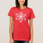 Big White Snowflake kerst T-shirt (Voorkant)