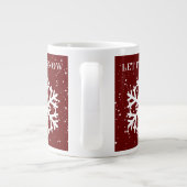 Big White Snowflake, LAAT HET SNEEUW Grote Koffiekop (Achterkant)
