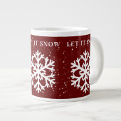 Big White Snowflake, LAAT HET SNEEUW Grote Koffiekop (Voorkant rechts)