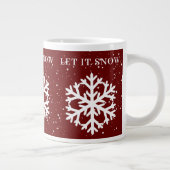 Big White Snowflake, LAAT HET SNEEUW Grote Koffiekop (Rechts)
