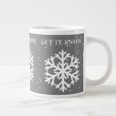 Big White Snowflake, LAAT IT GRIJS EN Wit Grote Koffiekop (Rechts)