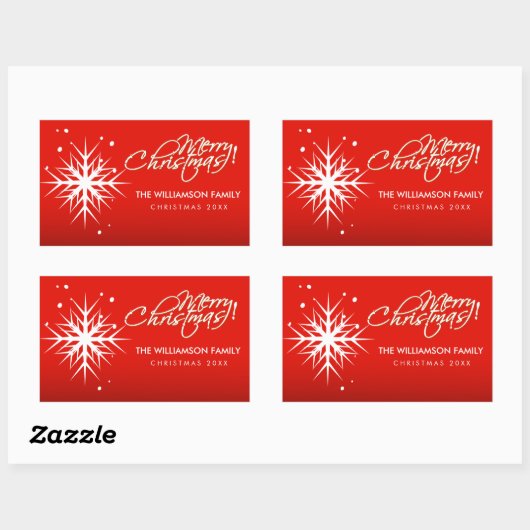 Big White Snowflake - Vakantie Stickers (Vel)