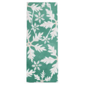 Big White Snowflakes Falling Green Background Wijn Cadeautas (Achterkant)