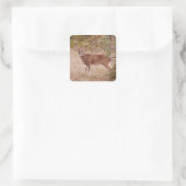 Big White Tailed Deer Buck Antlers Sticker (Tas)