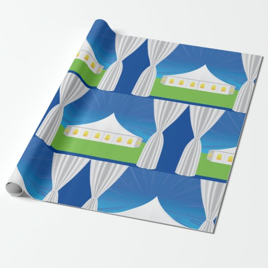 Big White Tent Wrapping Paper Cadeaupapier (Uitgerold)