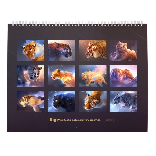 Big Wild Cats - Agenda 2019 Kalender (Achterkant)