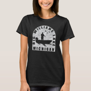 Big Williams Lake Vissen Michigan T-shirt