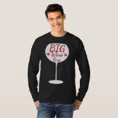 Big Wine Guy Wijnglas Typografisch T-shirt (Voorkant volledig)
