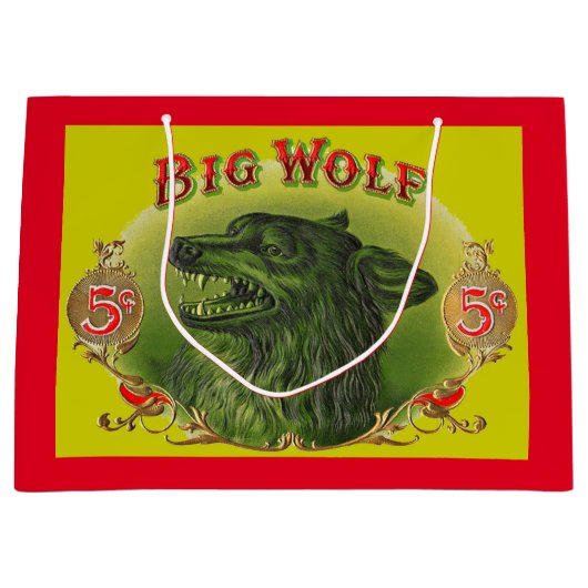 Big Wolf sigarenlabel Groot Cadeauzakje (Voorkant)