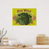 Big Wolf sigarenlabel Poster (Keuken)