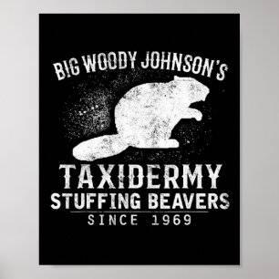 Big Woody Johnson's Taxidermy Stuffing Bevers Poster