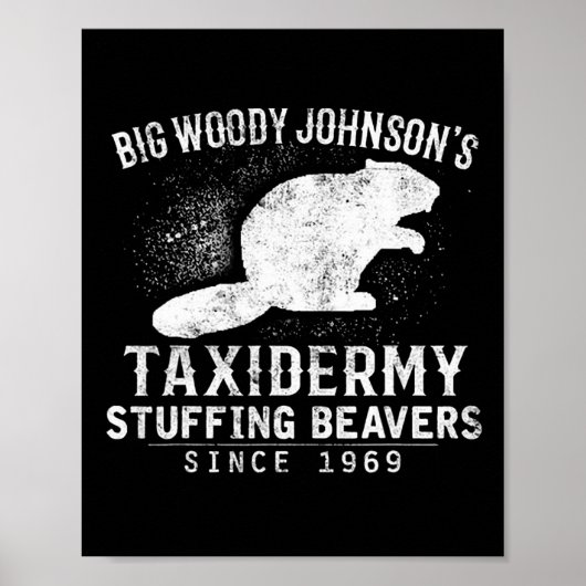 Big Woody Johnson's Taxidermy Stuffing Bevers Poster (Voorkant)