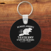 Big Woody Johnson's Taxidermy Stuffing Bevers Sleutelhanger (Voorkant)