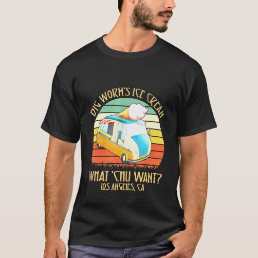 Big Worms Ice Cream wat Chu wil T-shirt (Voorkant)
