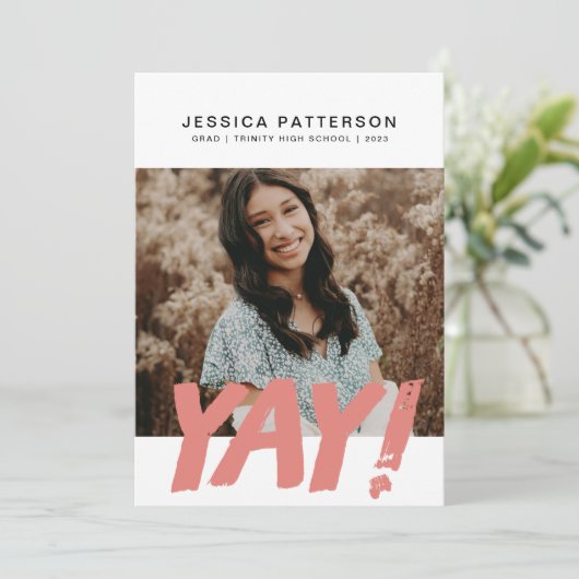 Big YAY Afstuderen Aankondiging (Staand voorkant)