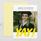 Big YAY Afstuderen Aankondiging (Voorkant / Achterkant)