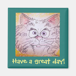 big - yed cat magnet - blauw