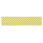 Big Yellow Allover Bleek Paars-Table Runner Korte Tafelloper (Horizontaal)