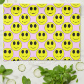 Big Yellow Allover Bleek Purpl-Kitchen Towel Theedoek (Gevouwen)