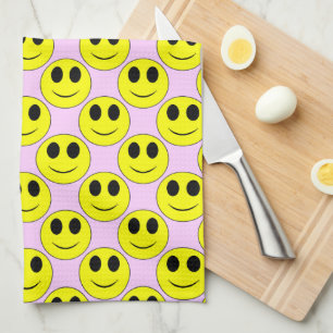 Big Yellow Allover Bleek Purpl-Kitchen Towel Theedoek