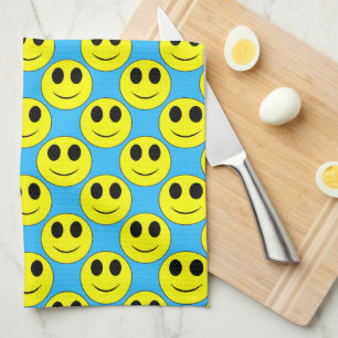 Big Yellow Allover Blue L-Kitchen Towel Theedoek