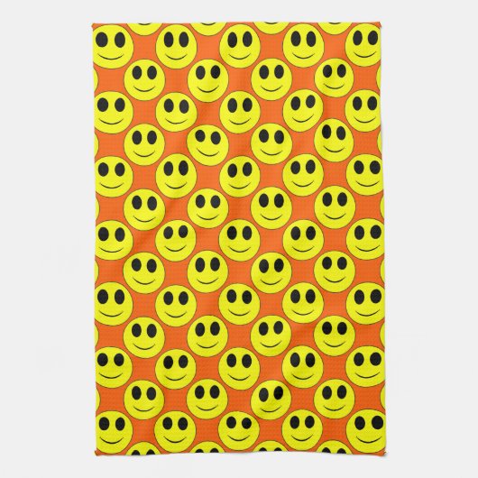 Big Yellow Allover Oranje-Kitchen Towel Theedoek (Verticaal)