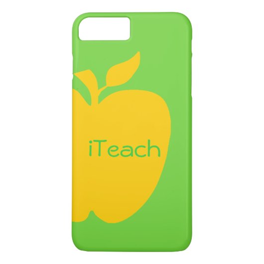 Big Yellow Apple Teacher's iPhone 7 plus Hoesje (Achterkant)