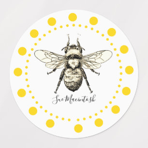 Big Yellow Bee Labels