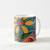 Big Yellow Blooms Bouquet Boho Koffiemok (Voorkant rechts)