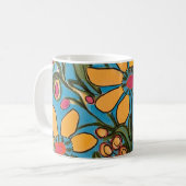 Big Yellow Blooms Bouquet Boho Koffiemok (Voorkant links)