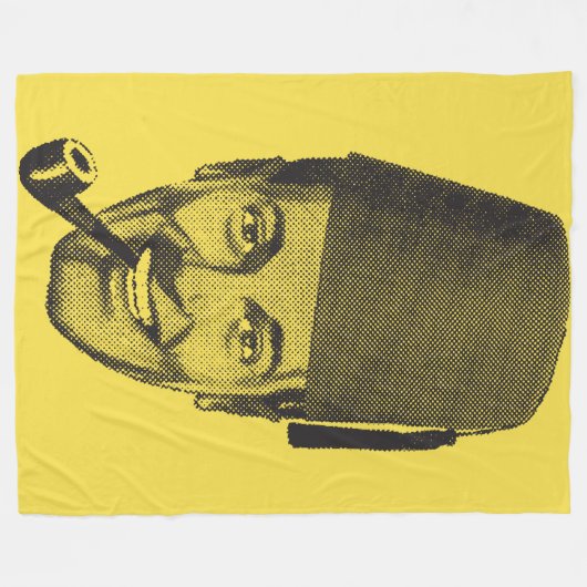 BIG YELLOW BOB BLANKEY FLEECE DEKEN (Voorkant (Horizontaal))