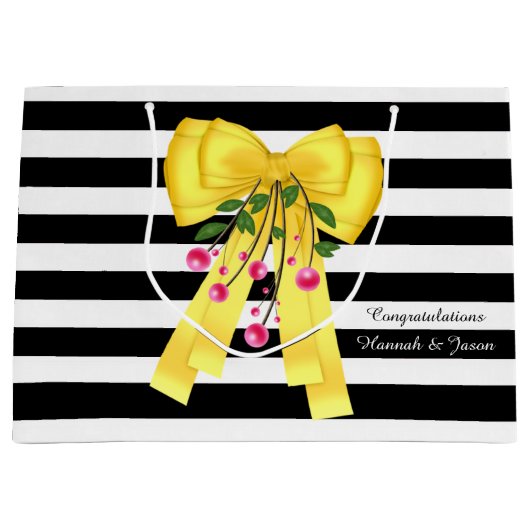 Big Yellow Bow, aangepast cadeau Large Cadeautasje (Voorkant)