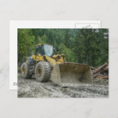 Big Yellow Bulldozer Tractor Heavy Equipment Briefkaart (Voorkant / Achterkant)