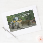 Big Yellow Bulldozer Tractor Heavy Equipment Rechthoekige Sticker (Envelop)