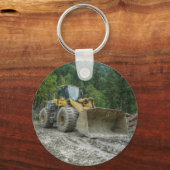 Big Yellow Bulldozer Tractor Heavy Equipment Sleutelhanger (Voorkant)
