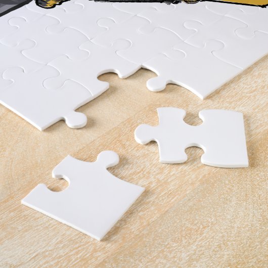 Big Yellow Excavator Legpuzzel (Zijkant)