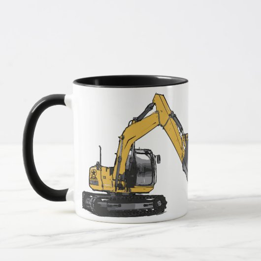 Big Yellow Excavator Mok (Links)