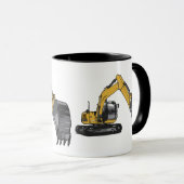 Big Yellow Excavator Mok (Voorkant rechts)