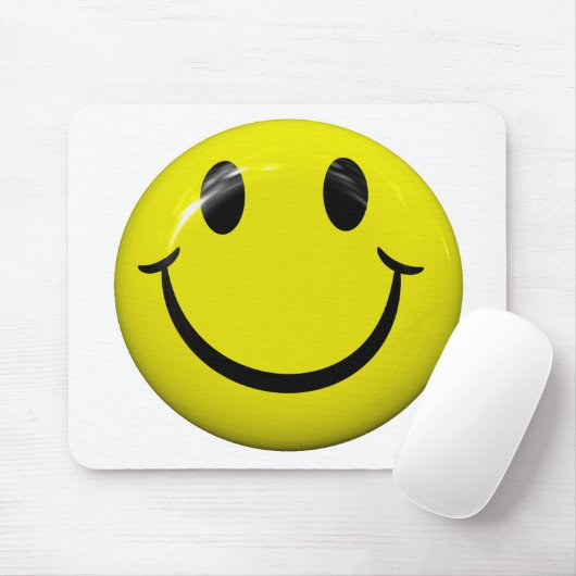 Big Yellow Face Mousepad Muismat (Met muis)