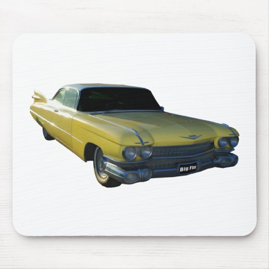 Big Yellow Fin 59 Cadillac Muismat (Voorkant)