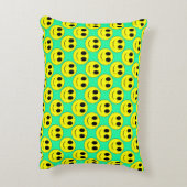 Big Yellow Happy Allover Accent Kussen (Achterkant (Verticaal))