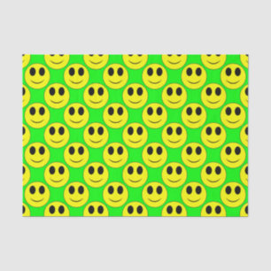 Big Yellow Happy Face Allover Tissuepapier