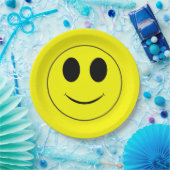 Big Yellow Happy Face Papieren Bordje (Feest)