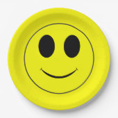 Big Yellow Happy Face Papieren Bordje (Voorkant)