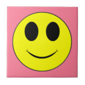 Big Yellow Happy Face Tegeltje (Voorkant)